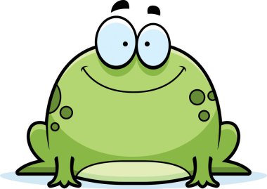 Küçük kurbağa gülümseyen