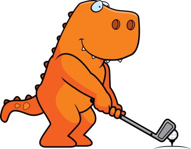 Çizgi film dinozor Golf