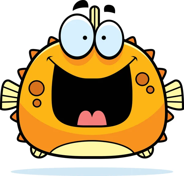 Happy Little Blowfish — Stock Vector