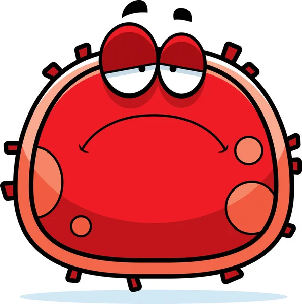 Sad Red Blood Cell — Stock Vector