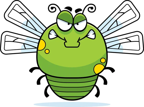 Angry Little Dragonfly — Stock Vector