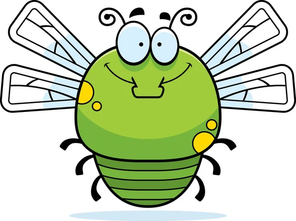 Smiling Little Dragonfly — Stock Vector