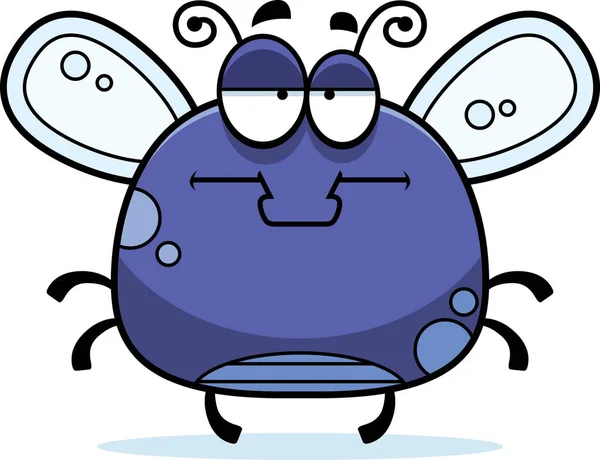 Aburrido pequeña mosca — Vector de stock