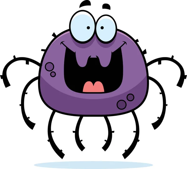幸せな小さなクモ — ストックベクタ