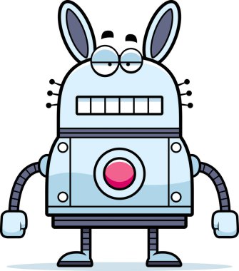 Heyecansız Cartoon Robot tavşan