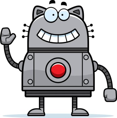 Robot kedi sallayarak