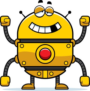 Hatalı çalışan altın Robot