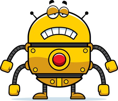 Üzgün altın Robot