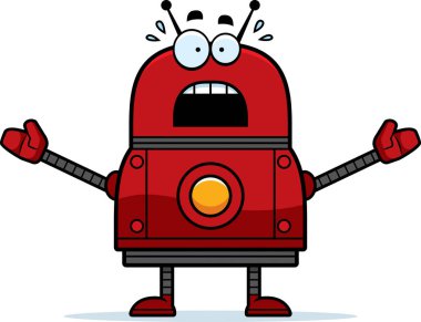 Korkmuş kırmızı Robot