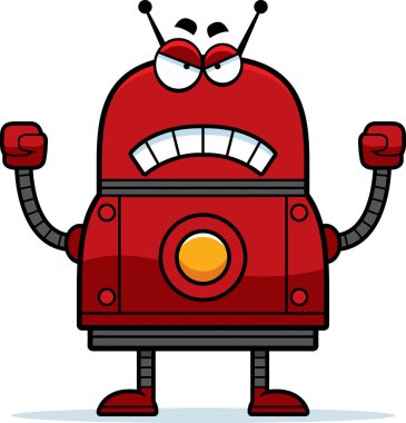 Kızgın kırmızı Robot