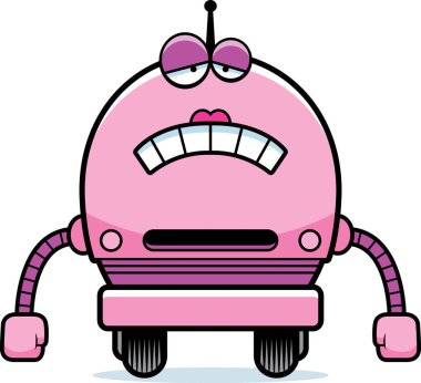 Üzgün kadın Robot