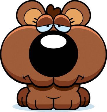 Çizgi film hüzünlü ayı yavrusu