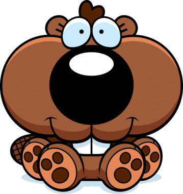 Karikatür Beaver oturma takımı