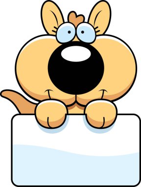 Çizgi film kanguru işareti