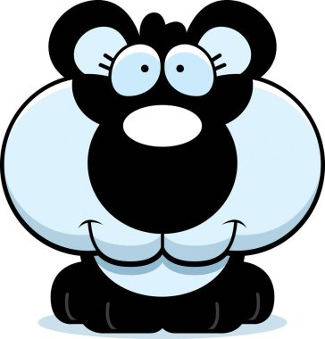 Karikatür mutlu Panda yavrusu