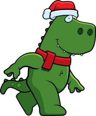 Karikatür Noel dinozor
