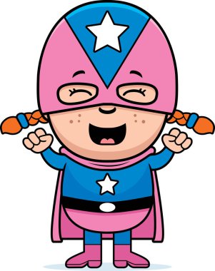 Çocuk süper kahraman heyecanlı