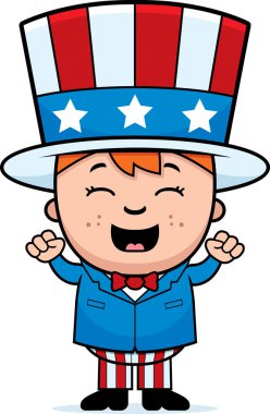 Vatansever çocuk heyecanlı