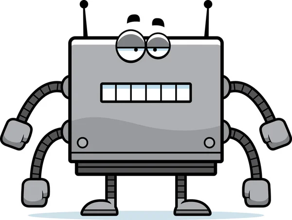 Robot cuadrado sin emociones — Archivo Imágenes Vectoriales