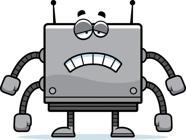 Robot cuadrado triste — Archivo Imágenes Vectoriales