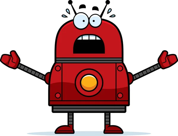 Robot rojo asustado — Archivo Imágenes Vectoriales