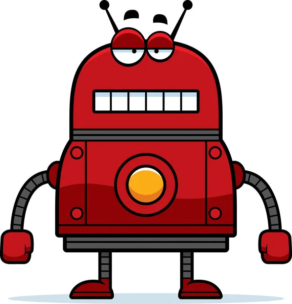Érzelemmentes piros Robot — Stock Vector