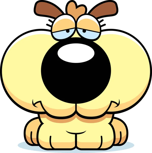Cartoon cane cucciolo triste — Vettoriale Stock