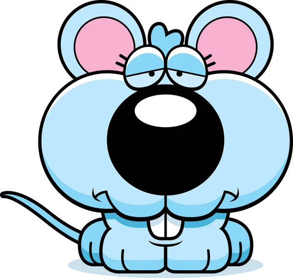 Мультфильм грустно мышонок — стоковый вектор