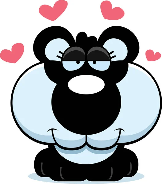 Dibujos animados Panda Cub Amor — Vector de stock