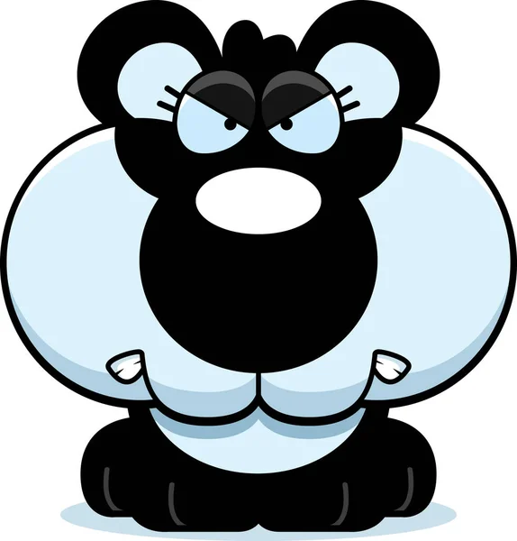 Мультфильм злой Panda детеныш — стоковый вектор