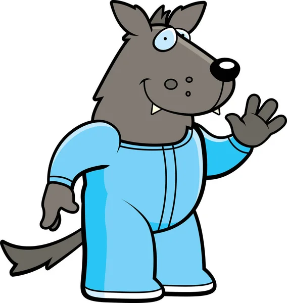 Pijama de lobo de dibujos animados — Archivo Imágenes Vectoriales