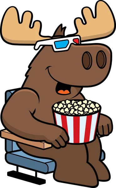 Karikatura Moose 3d filmy — Stockový vektor