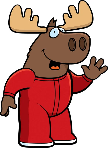 Cartoon Moose Pajamas — Stock Vector