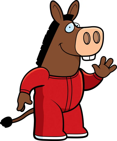 Pijama de burro de dibujos animados — Vector de stock