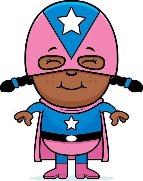 Pequeno super-herói dos desenhos animados —  Vetores de Stock