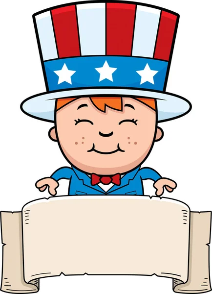 Bannière patriotique pour enfants — Image vectorielle