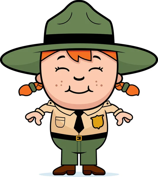 Flicka Park Ranger — Stock vektor