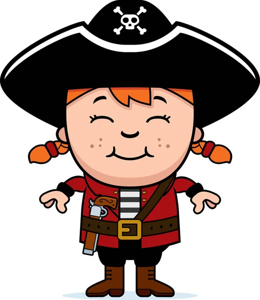 海賊少女 — ストックベクタ