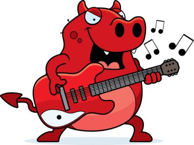 Çizgi film şeytan gitar