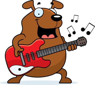 Çizgi film köpek gitar