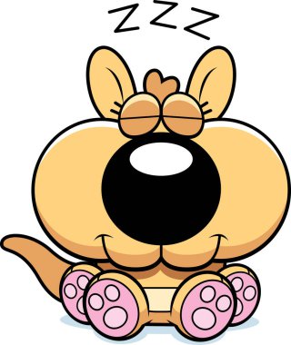 Çizgi film kanguru uyuklayan