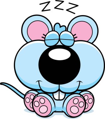 Çizgi film bebek fare uyuklayan