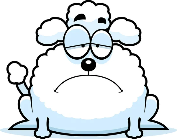 Pequeño caniche triste — Vector de stock