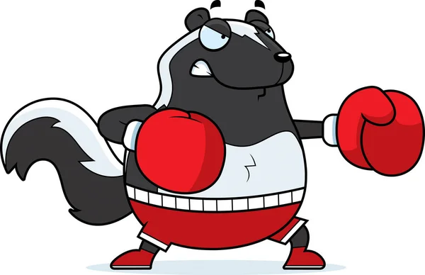 Dibujos animados Skunk Boxeo — Vector de stock