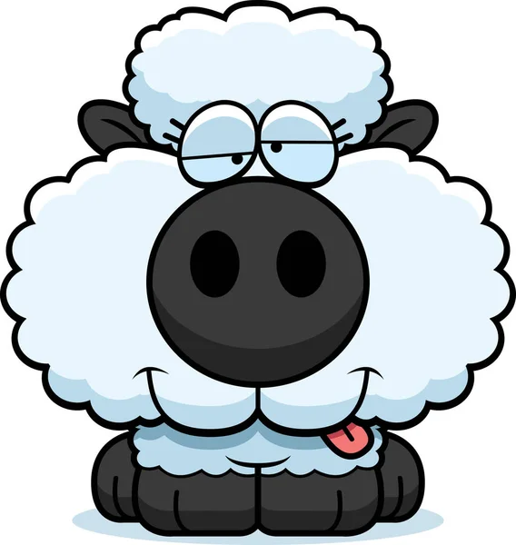Dibujos animados Goofy Lamb — Vector de stock