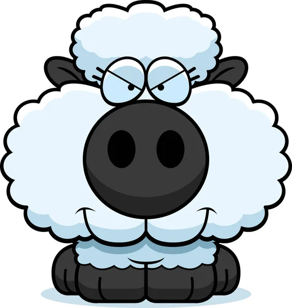 Cartoon Sly Lamb — Stock Vector