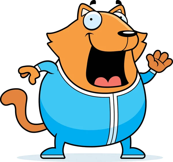 Kot kreskówka w piżamie — Wektor stockowy