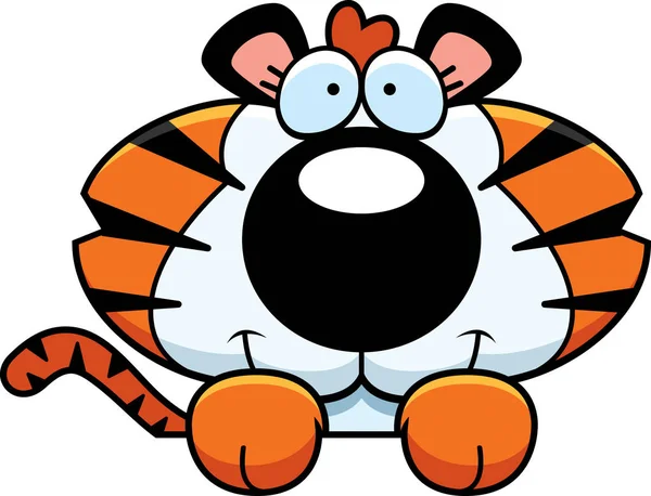 Cartoon Tiger Cub gluren — Stockvector