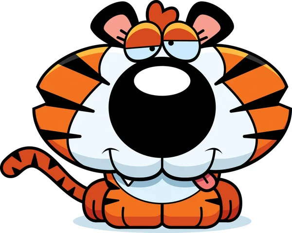 Cartoon Goofy Tiger Cub — Stock Vector