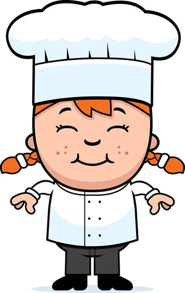 Cartoon Girl Chef — Stock Vector